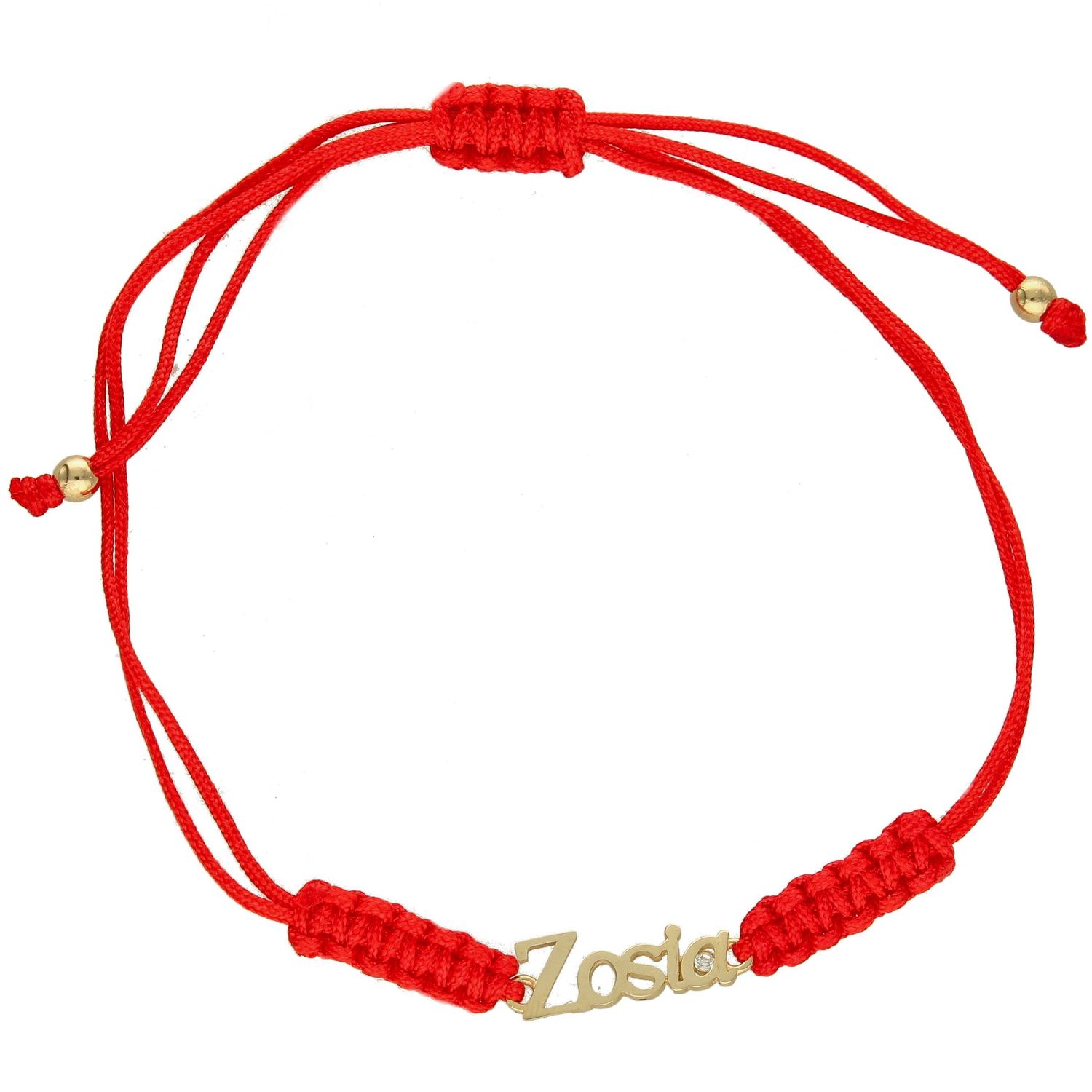 Złota bransoletka na czerwonym sznureczku z imieniem ZOSIA BR 6601 (1).jpg